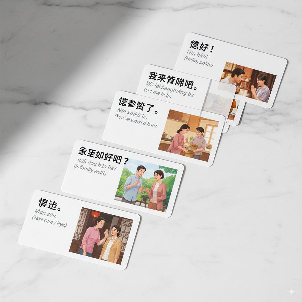 Advanced Mandarin - Cultural Integration & Family Conversations Flashcards
