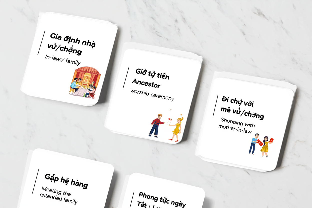 Conversational Vietnamese for Expats & Family Connections Flashcards