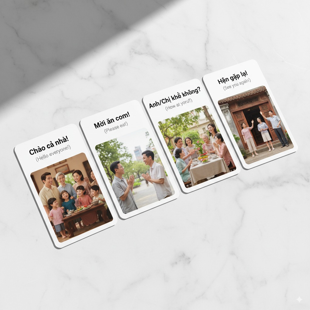 Conversational Vietnamese for Expats & Family Connections Flashcards