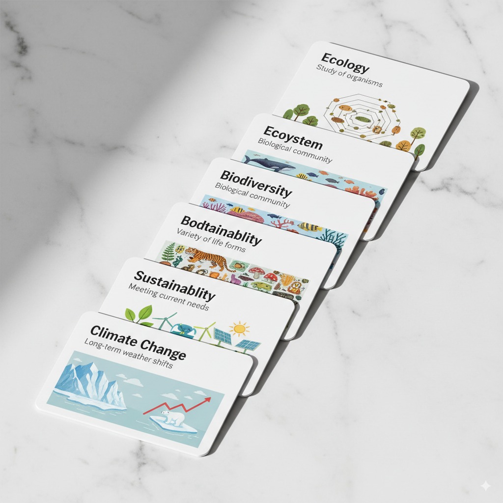 Environmental Science Terminology - Ecology & Sustainability Flashcards
