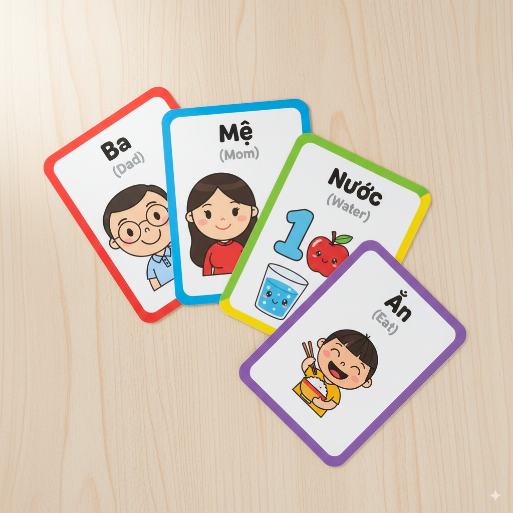 First 100 Vietnamese Words for Kids Flashcards