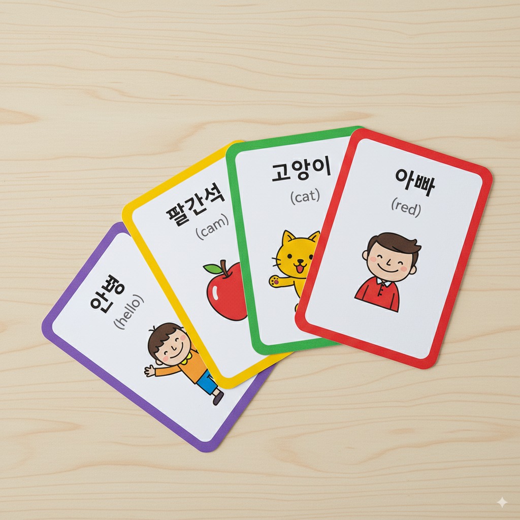 Korean for Kids - First 100 Essential Words Flashcards