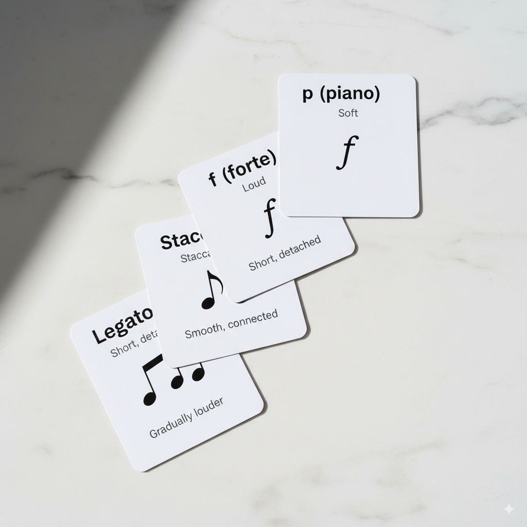 Music Dynamics and Articulation - Performance Techniques Flashcards
